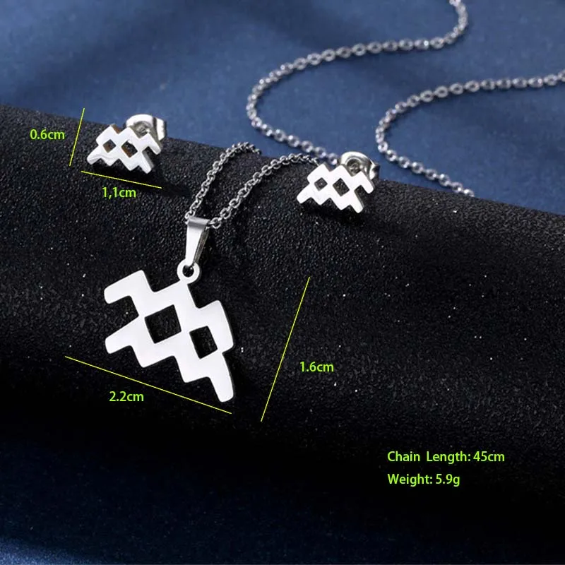 Simple Style Classic Style 201 Stainless Steel Constellation Women's Jewelry Set display picture 9