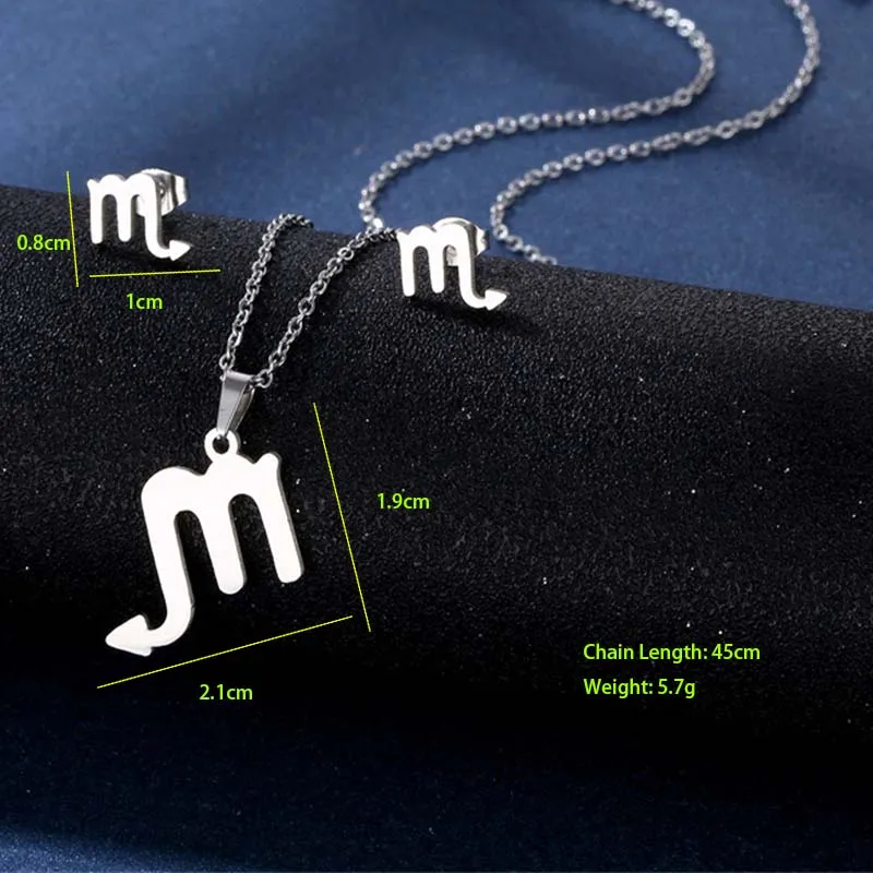 Simple Style Classic Style 201 Stainless Steel Constellation Women's Jewelry Set display picture 12
