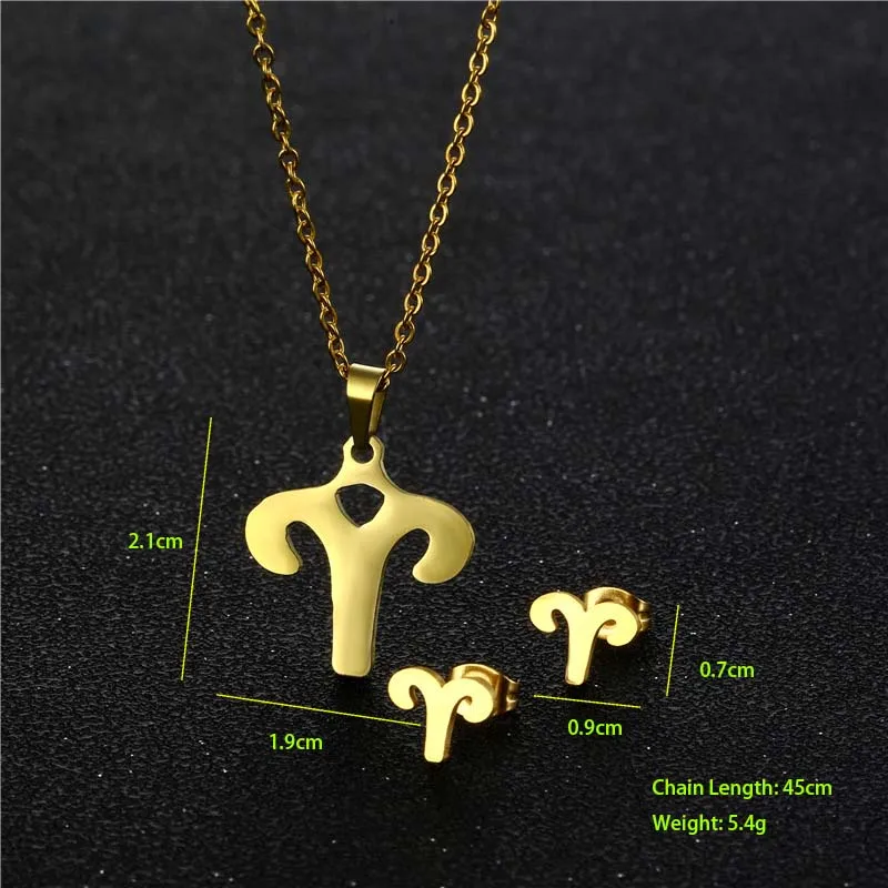 Simple Style Classic Style 201 Stainless Steel Constellation Women's Jewelry Set display picture 2