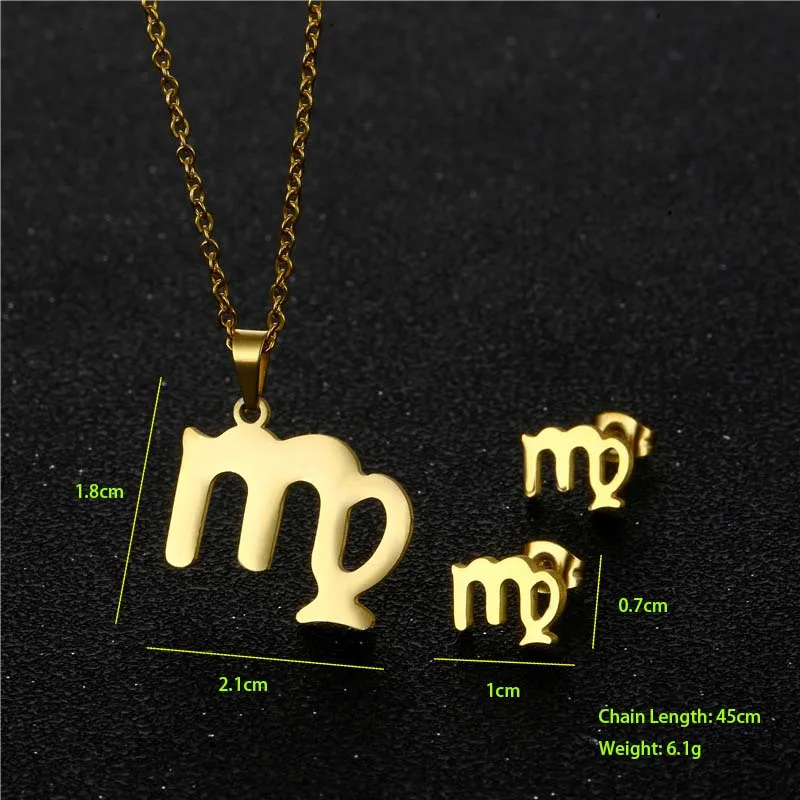 Simple Style Classic Style 201 Stainless Steel Constellation Women's Jewelry Set display picture 1