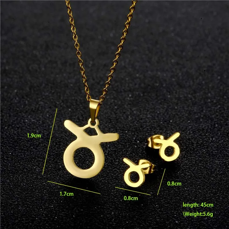 Simple Style Classic Style 201 Stainless Steel Constellation Women's Jewelry Set display picture 4