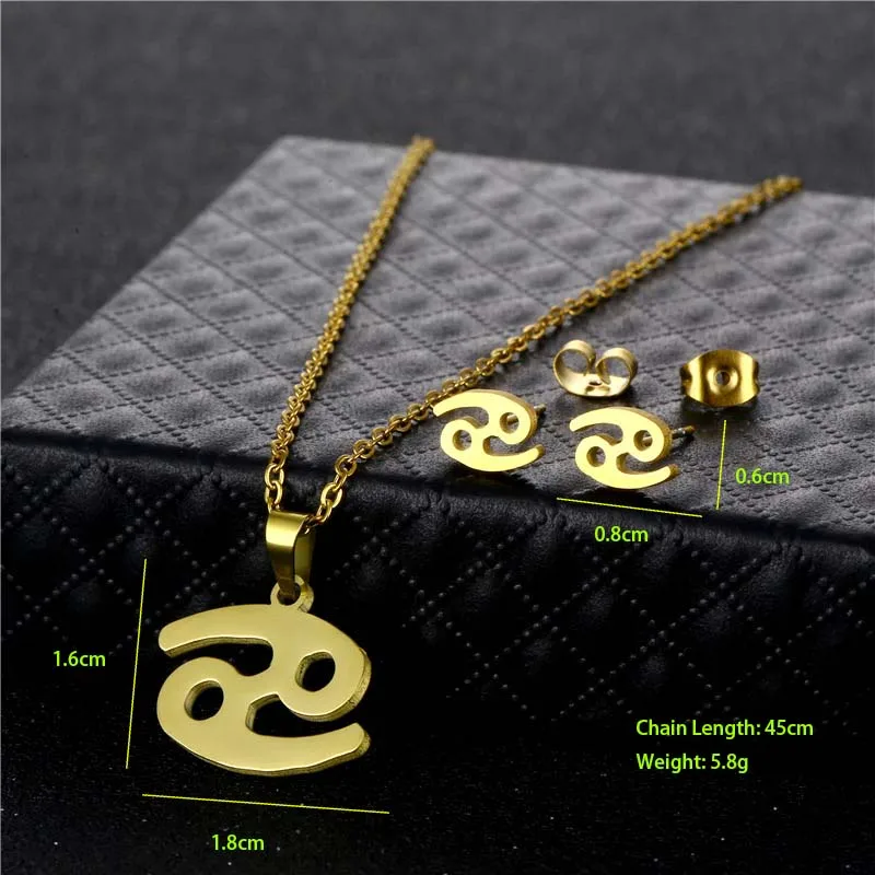 Simple Style Classic Style 201 Stainless Steel Constellation Women's Jewelry Set display picture 3