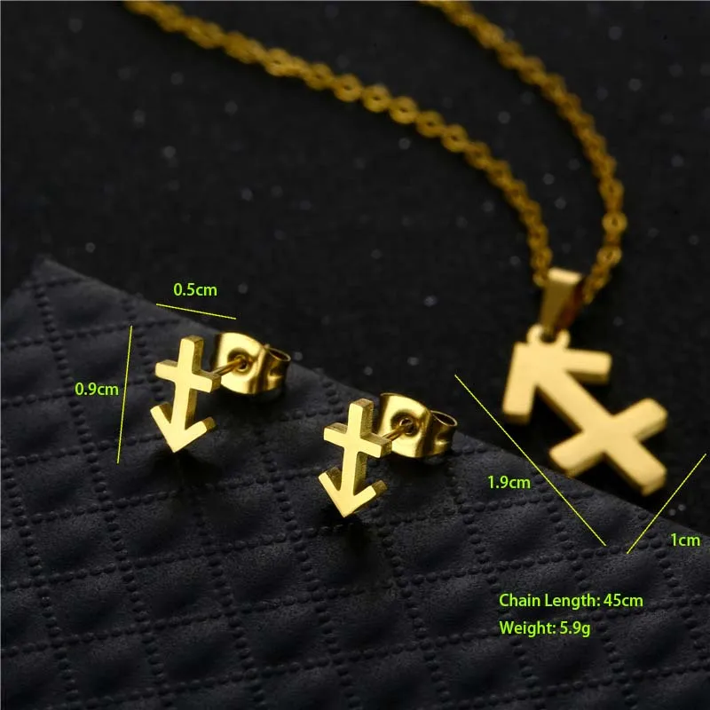 Style Simple Style Classique Acier Inoxydable 201 Constellation Femmes Ensemble De Bijoux display picture 6
