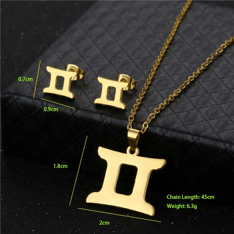 Simple Style Classic Style 201 Stainless Steel Constellation Women's Jewelry Set display picture 12
