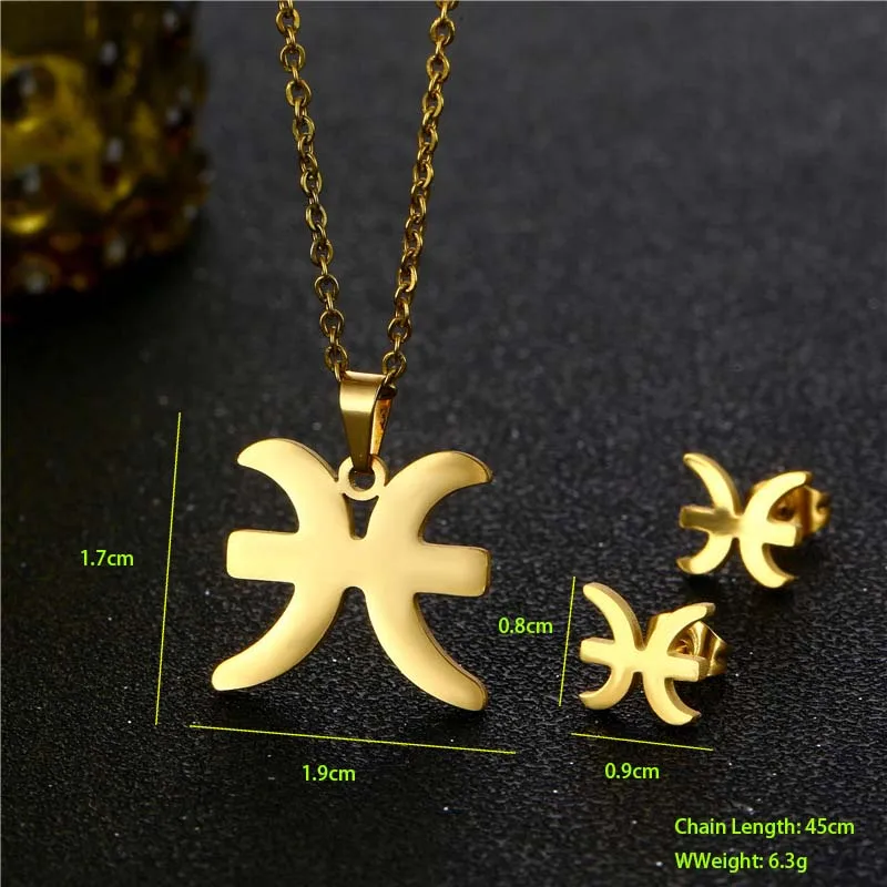 Simple Style Classic Style 201 Stainless Steel Constellation Women's Jewelry Set display picture 8
