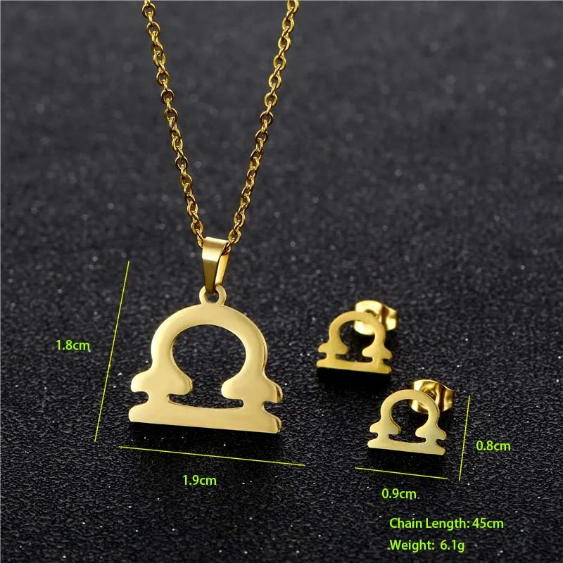 Simple Style Classic Style 201 Stainless Steel Constellation Women's Jewelry Set display picture 11