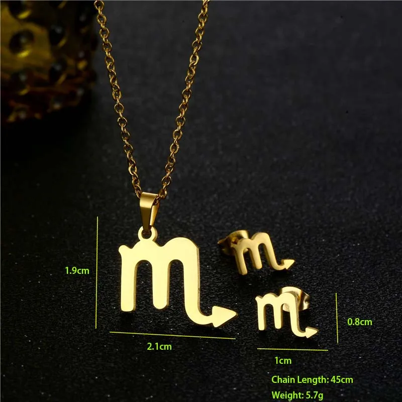 Simple Style Classic Style 201 Stainless Steel Constellation Women's Jewelry Set display picture 10