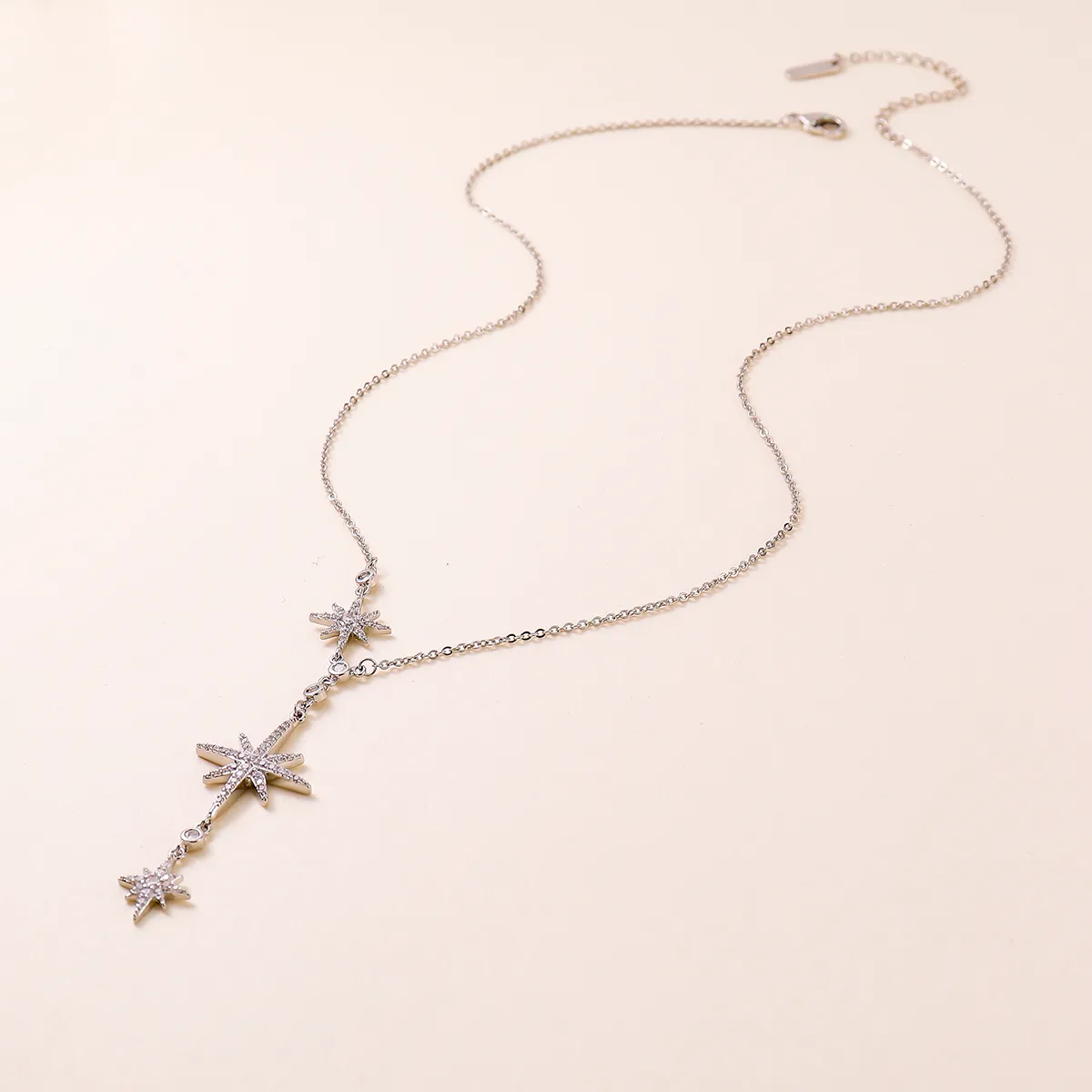 Star Elegant Glam Luxurious Copper Y-Necklace Lobster Trigger Clasp Closure display picture 2
