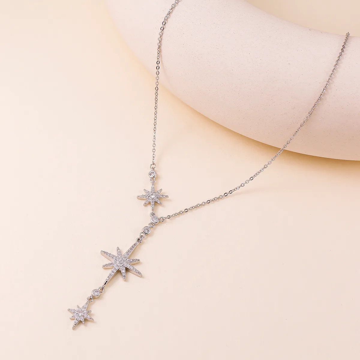 Star Elegant Glam Luxurious Copper Y-Necklace Lobster Trigger Clasp Closure display picture 3