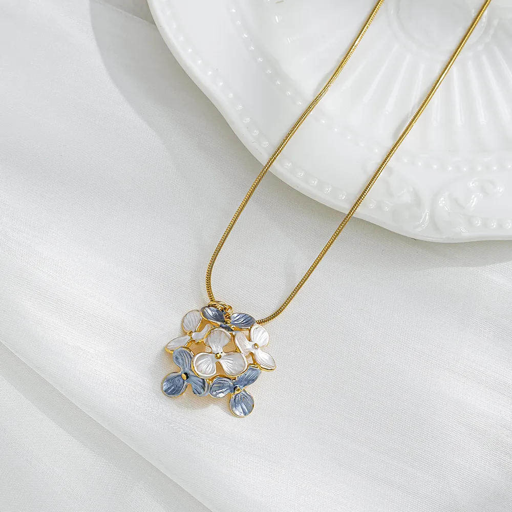 Flower Fairy Style Elegant Princess 304 Stainless Steel Pendant Necklace Lobster Trigger Clasp Closure display picture 5