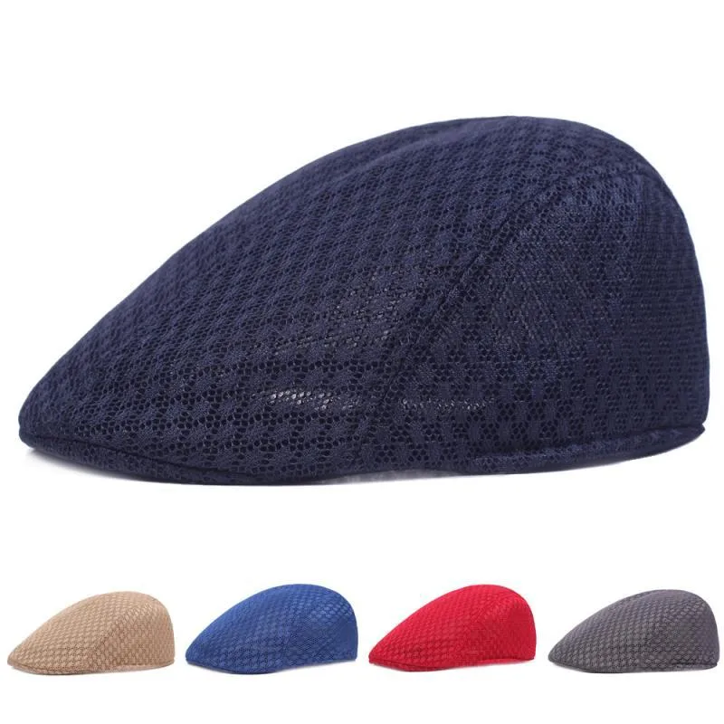 Unisex Solid Color Flat Eaves Vintage Style Vacation Beret Hat display picture 1