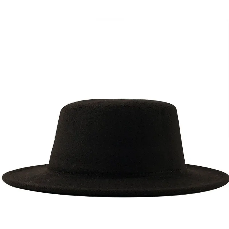 Unisex Solid Color Flat Eaves Light Body Modern Style British Style Straw Hat display picture 4