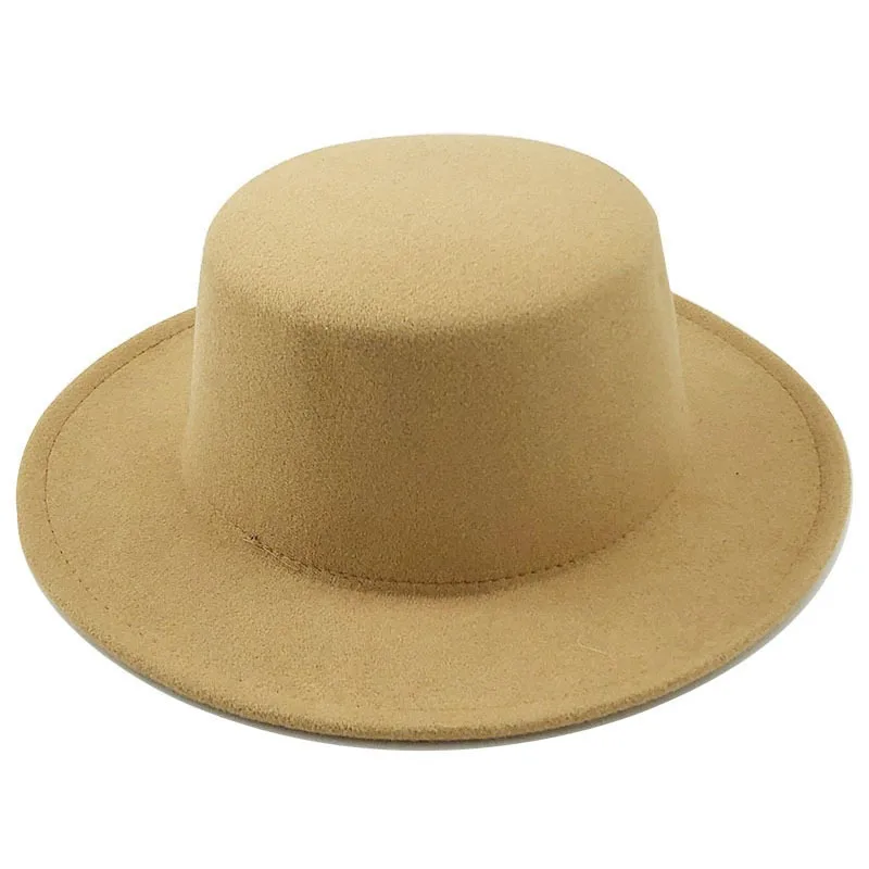 Unisex Solid Color Flat Eaves Light Body Modern Style British Style Straw Hat display picture 3