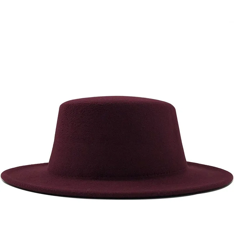 Unisex Solid Color Flat Eaves Light Body Modern Style British Style Straw Hat display picture 2