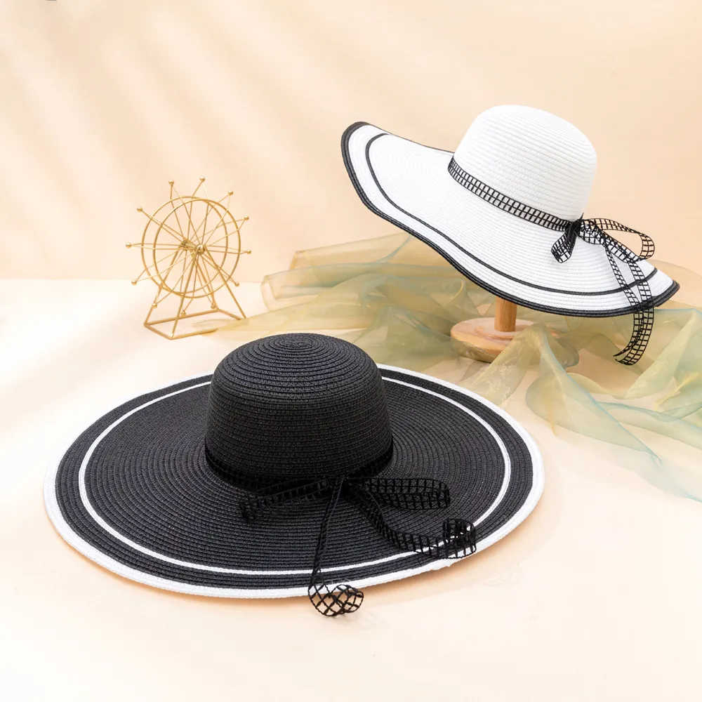Women's Bow Knot Big Eaves Modern Style Straw Hat display picture 1
