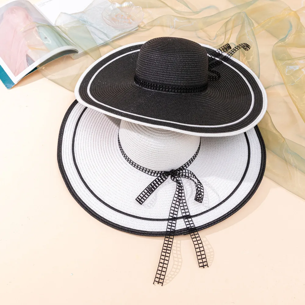 Women's Bow Knot Big Eaves Modern Style Straw Hat display picture 4