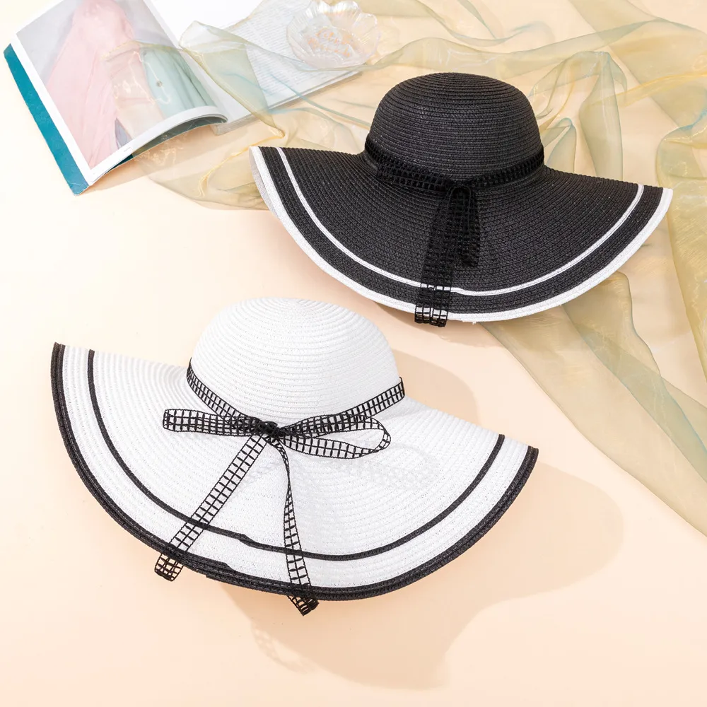 Women's Bow Knot Big Eaves Modern Style Straw Hat display picture 5