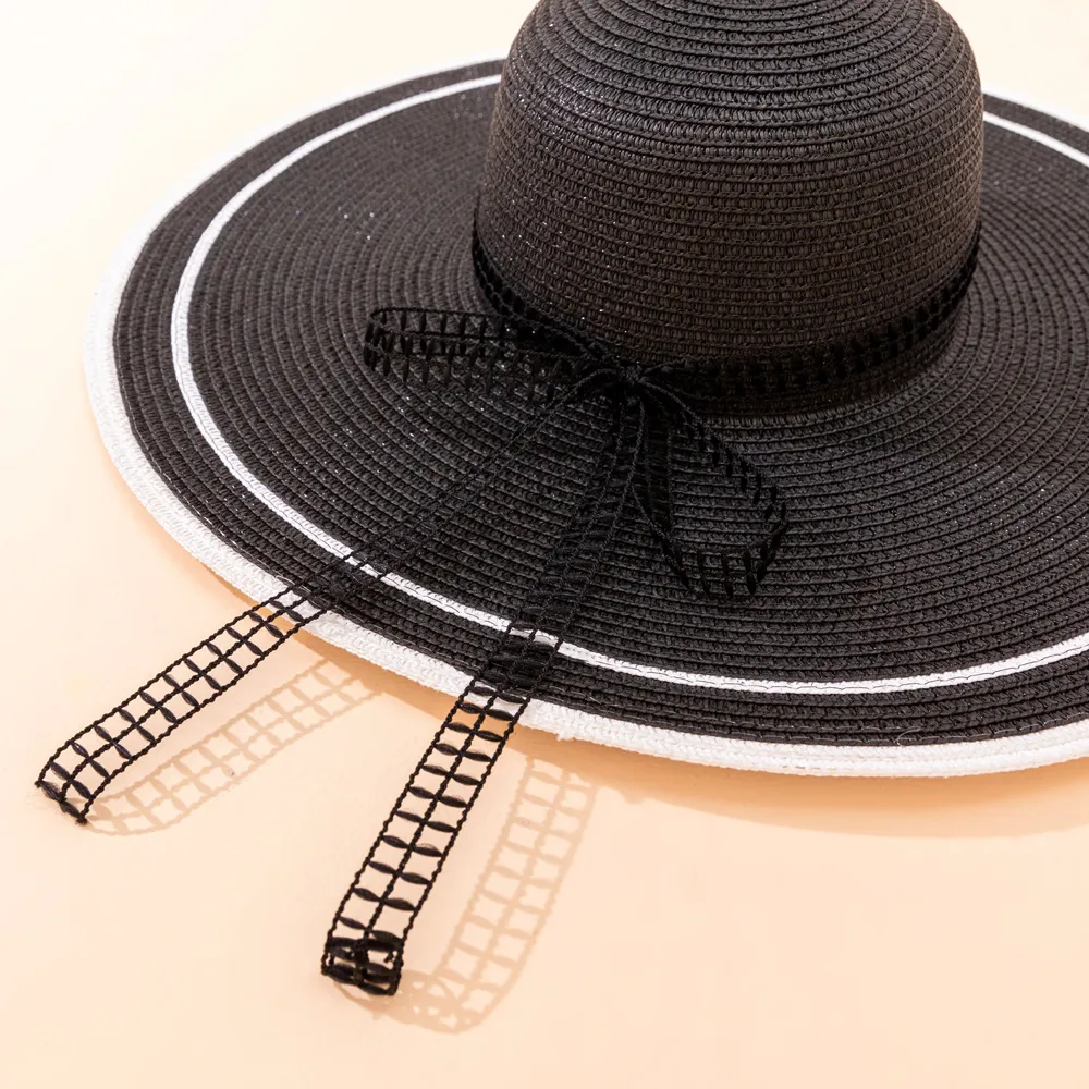 Women's Bow Knot Big Eaves Modern Style Straw Hat display picture 7