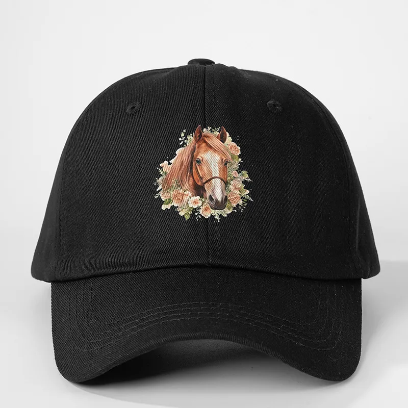 Unisex Horse Curved Eaves Embroidery Casual Simple Style Streetwear Baseball Cap display picture 8