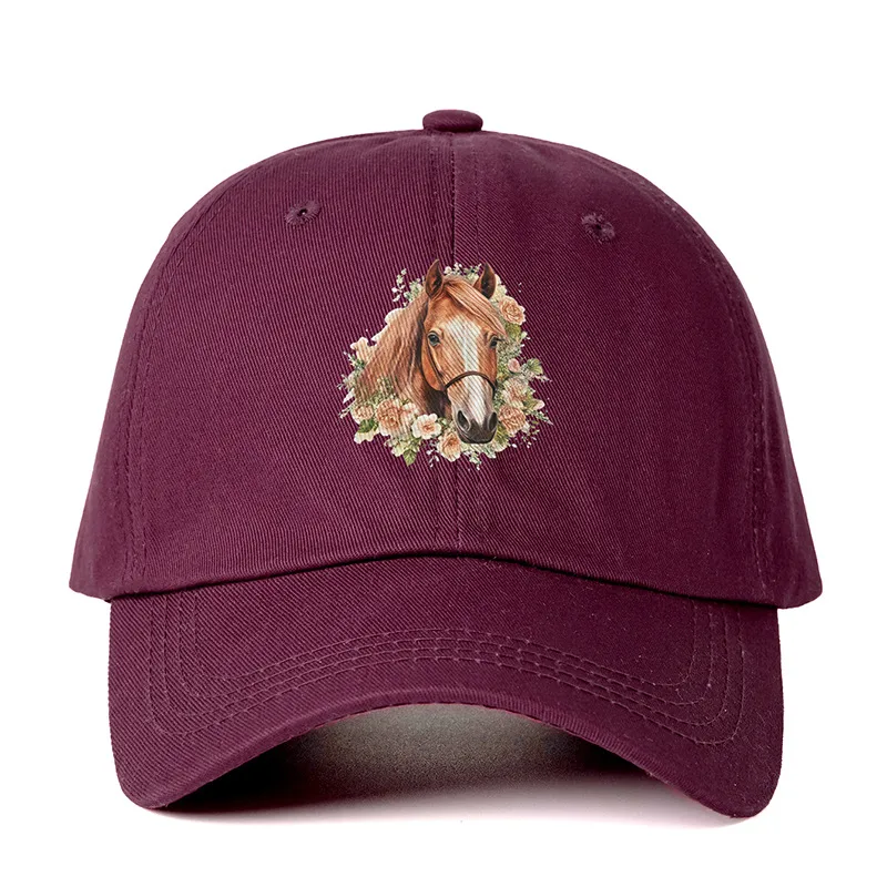 Unisex Horse Curved Eaves Embroidery Casual Simple Style Streetwear Baseball Cap display picture 7