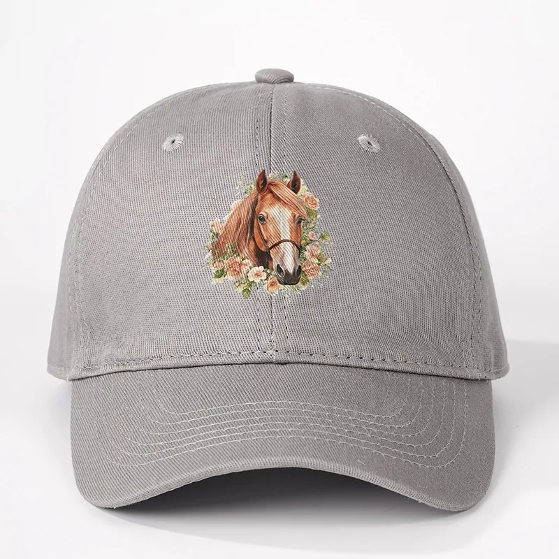 Unisex Horse Curved Eaves Embroidery Casual Simple Style Streetwear Baseball Cap display picture 2