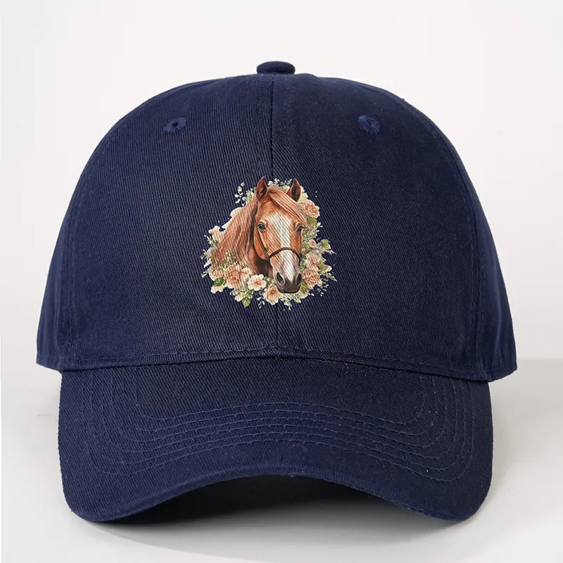 Unisex Horse Curved Eaves Embroidery Casual Simple Style Streetwear Baseball Cap display picture 3