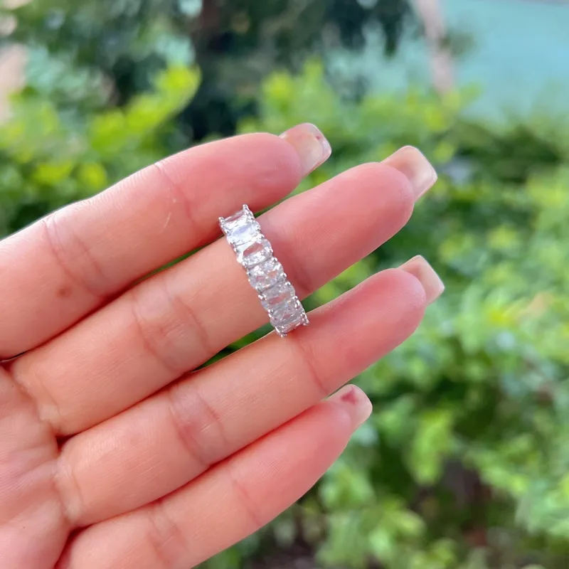 Geometric French Style Sweet Zircon Copper 18K Gold Plated Silver Plated Open Rings Inlay display picture 10