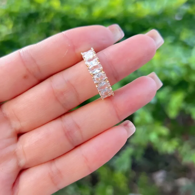 Geometric French Style Sweet Zircon Copper 18K Gold Plated Silver Plated Open Rings Inlay display picture 5