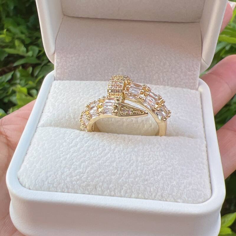 Corazón Rojo Elegante Glamour Estilo Francés Circón Cobre Chapados En Oro De 18K Plateado Anillos Abiertos Embutido display picture 4
