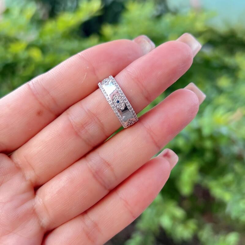 Corazón Rojo Elegante Glamour Estilo Francés Circón Cobre Chapados En Oro De 18K Plateado Anillos Abiertos Embutido display picture 5