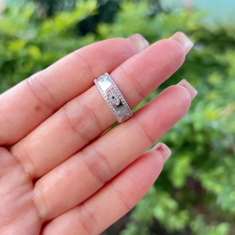 Red Heart Elegant Glam French Style Zircon Copper 18K Gold Plated Silver Plated Open Rings Inlay display picture 5