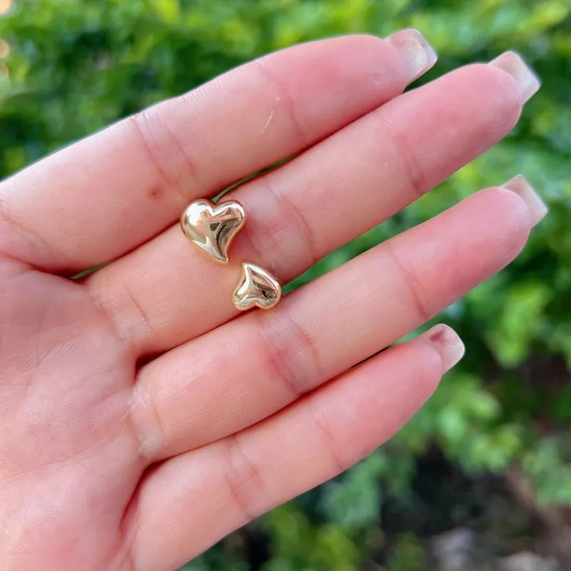 Red Heart Elegant Glam French Style Zircon Copper 18K Gold Plated Silver Plated Open Rings Inlay display picture 3