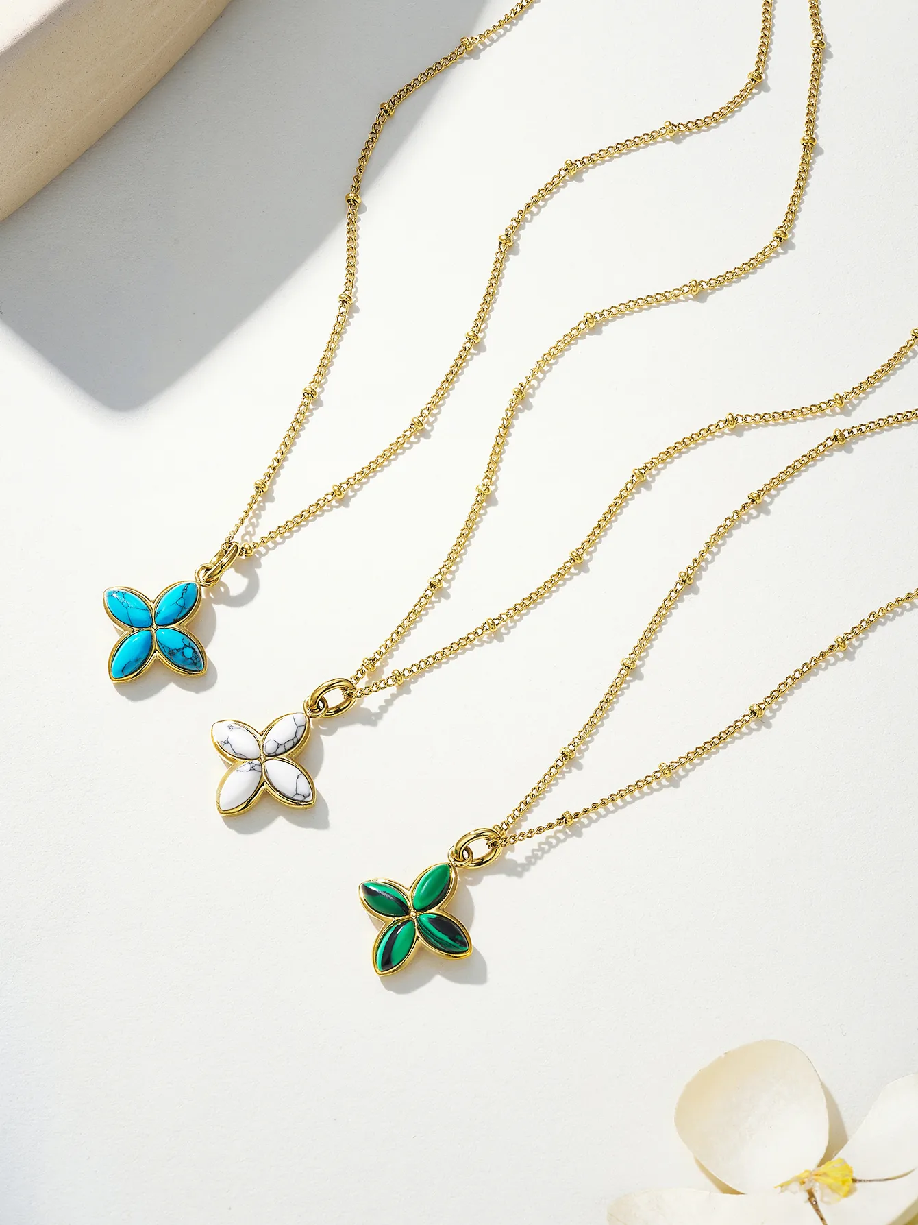 Elegant Glam Lady 304 Stainless Steel Flower Women's Jewelry Set display picture 2