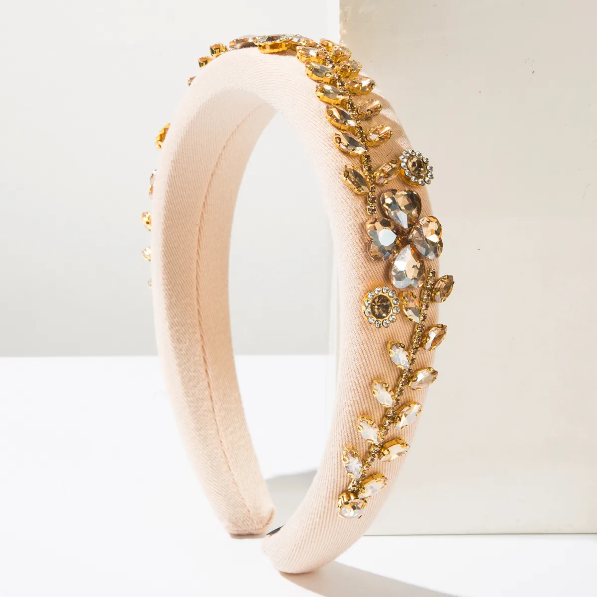 Mujeres Flor Lindo Dulce Tela Vidrio Banda Para El Cabello display picture 5