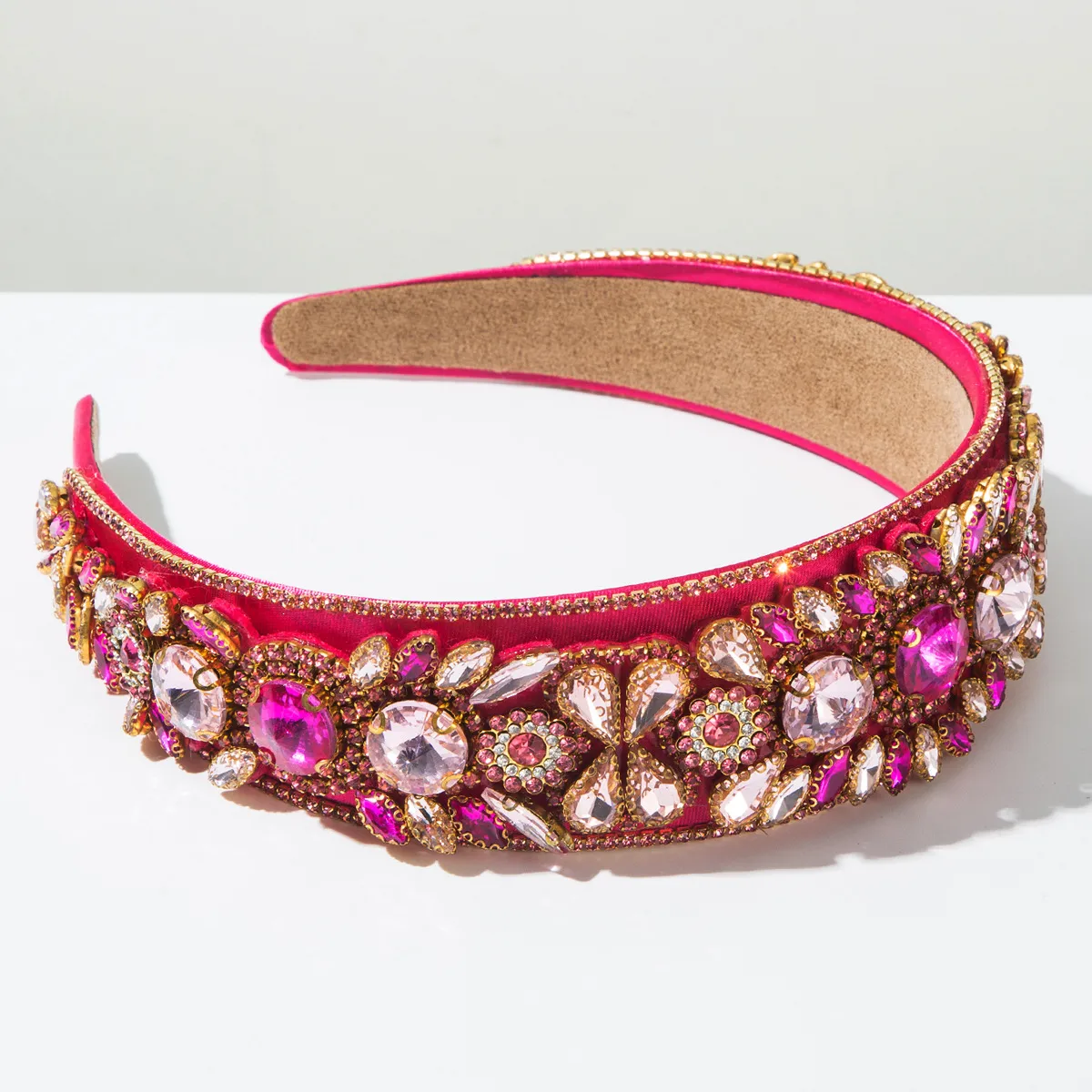 Mujeres Flor Lindo Dulce Tela Vidrio Banda Para El Cabello display picture 6