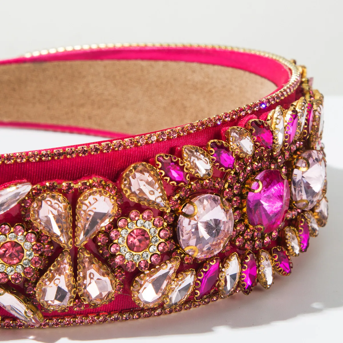 Mujeres Flor Lindo Dulce Tela Vidrio Banda Para El Cabello display picture 8