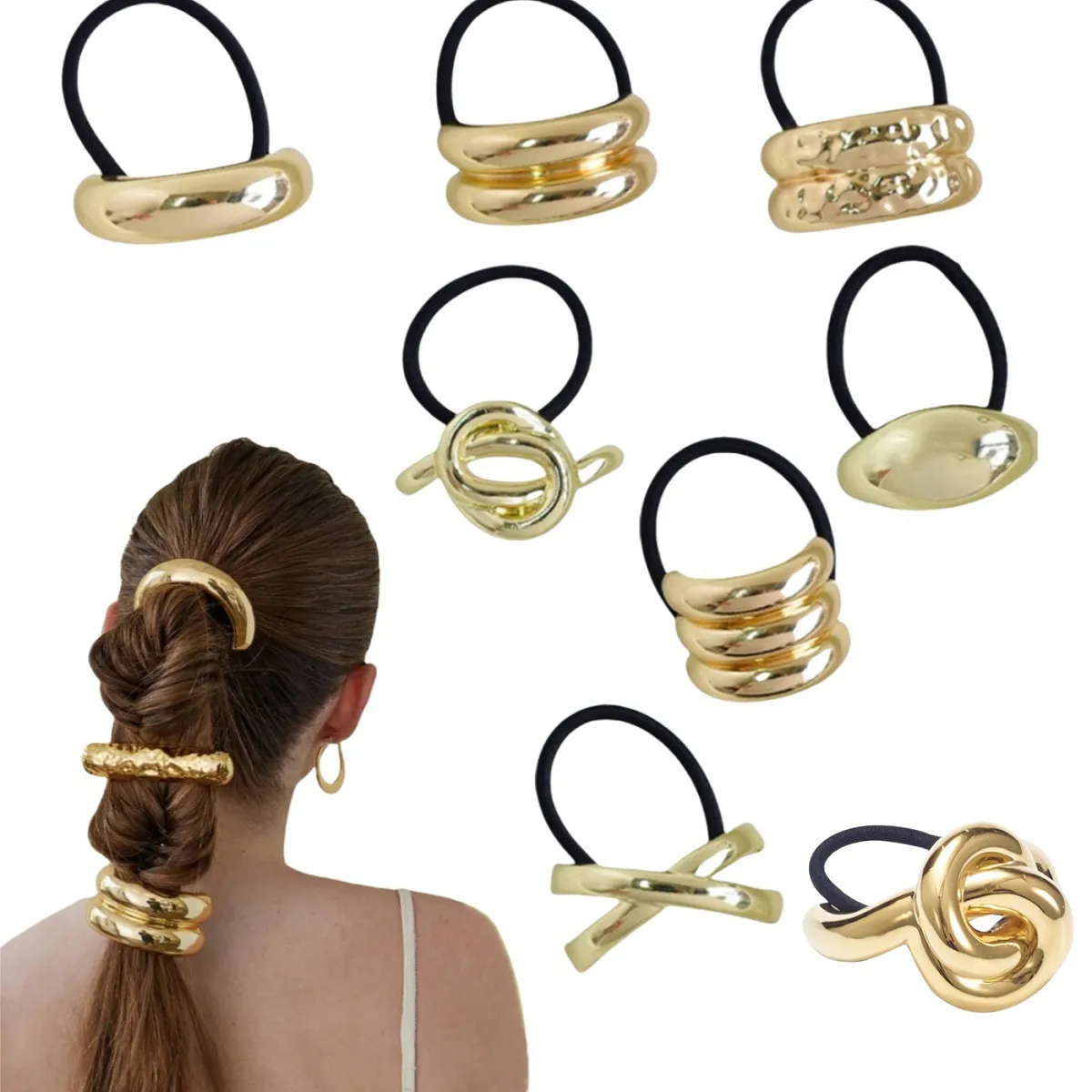 Women's Solid Color Modern Style Alloy Hair Tie display picture 1