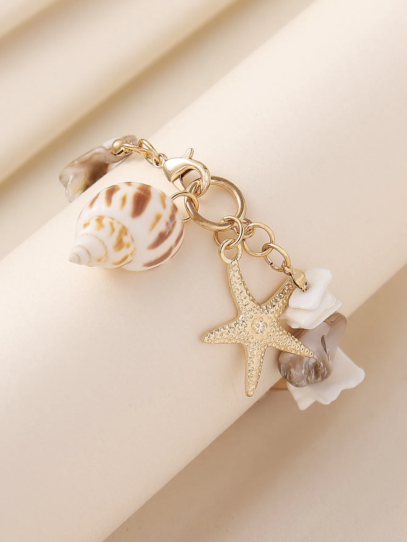 Gravier Alliage De Zinc Vacances Plage Étoile De Mer Conque Bracelet De Cheville display picture 2