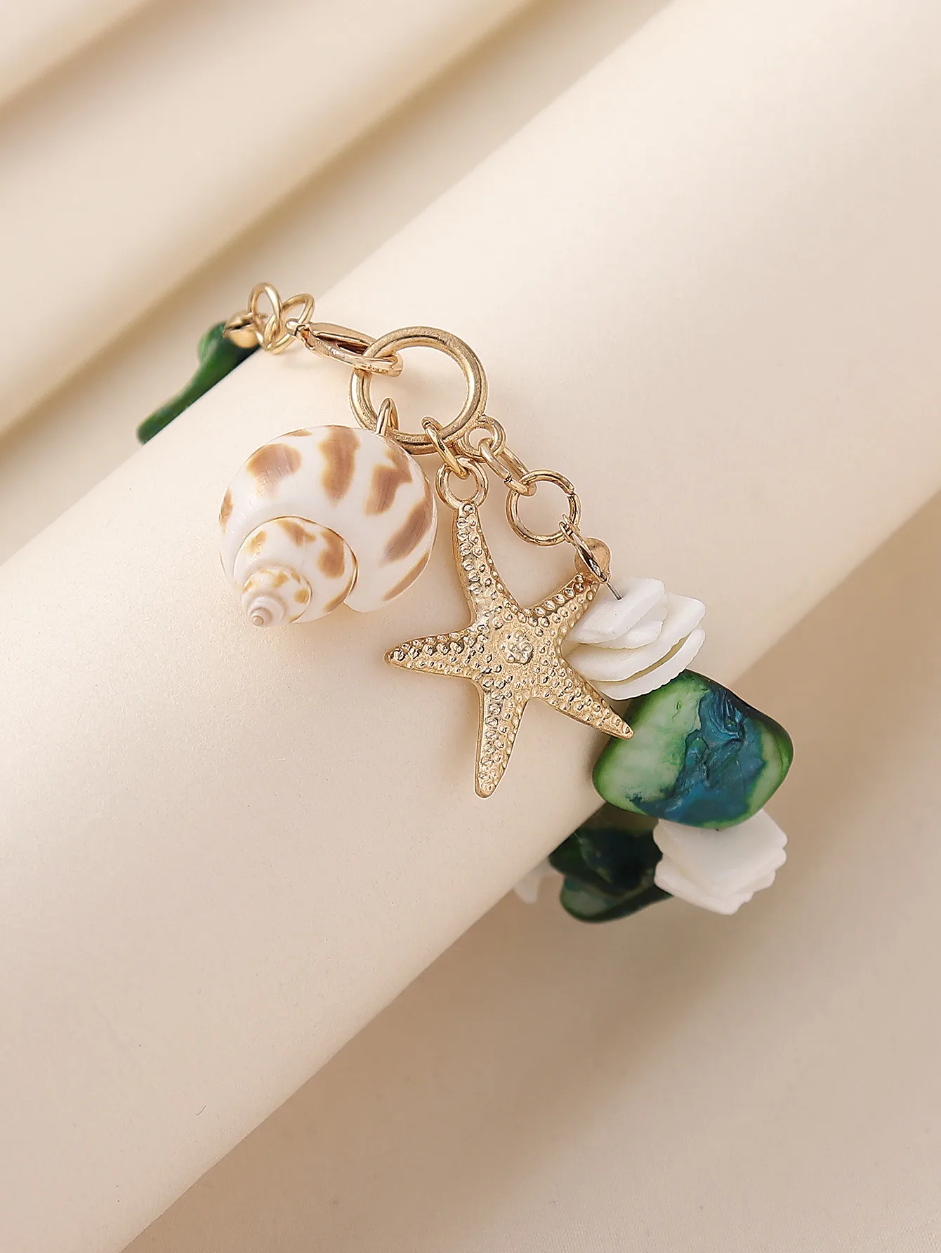 Gravier Alliage De Zinc Vacances Plage Étoile De Mer Conque Bracelet De Cheville display picture 13