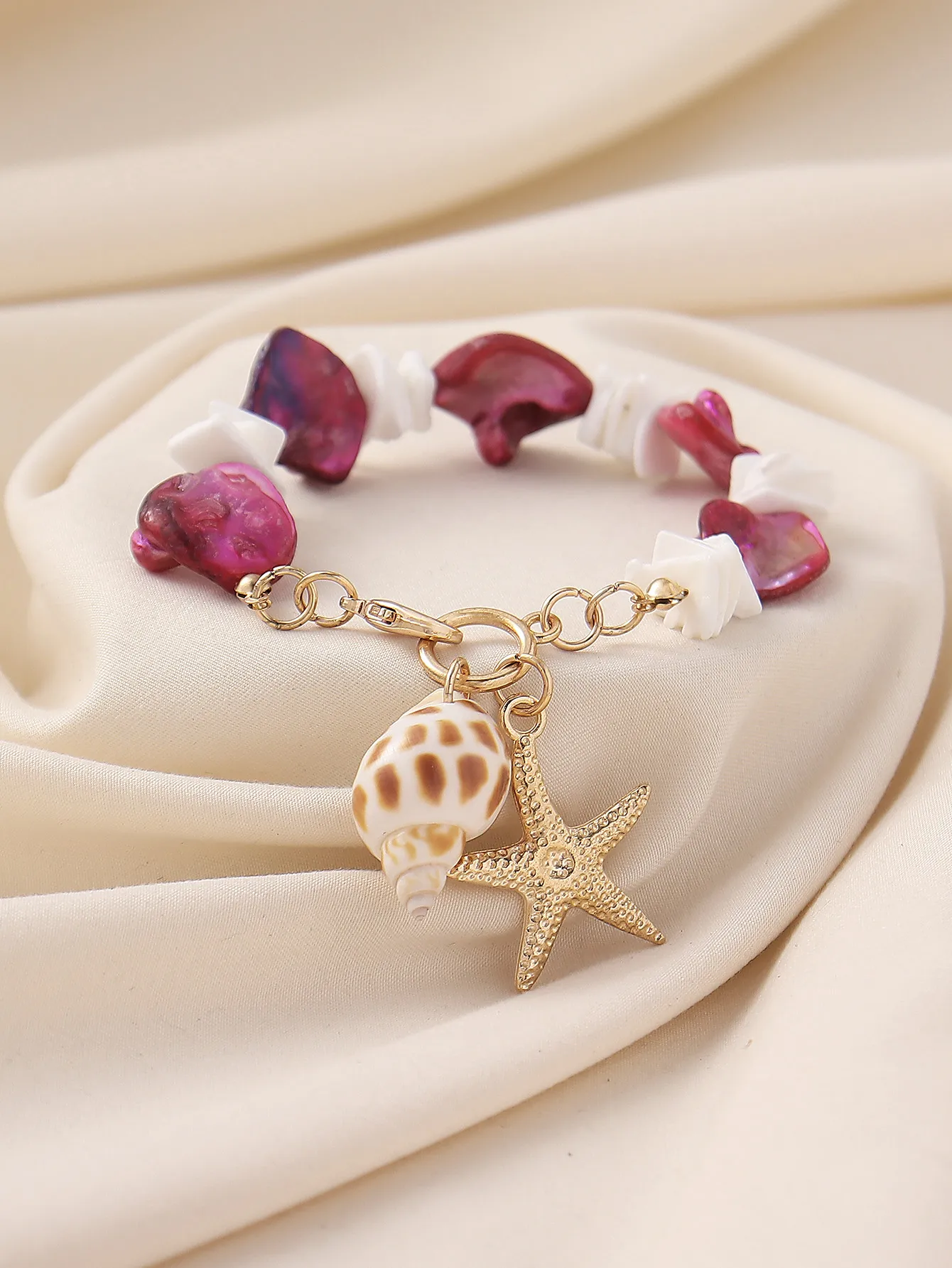 Grava Aleación De Zinc Vacaciones Playa Estrella De Mar Concha Calcetín display picture 14