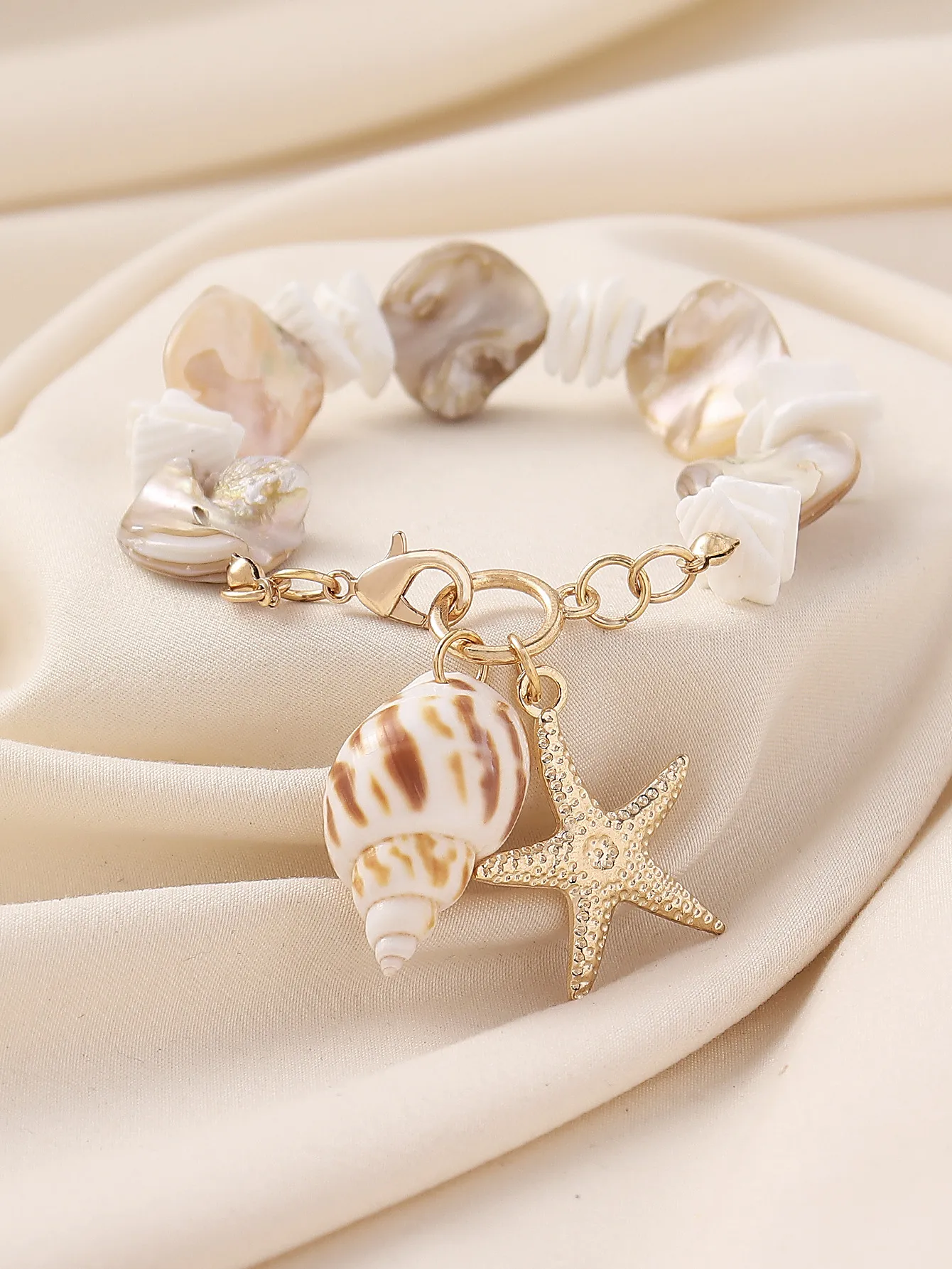 Gravier Alliage De Zinc Vacances Plage Étoile De Mer Conque Bracelet De Cheville display picture 15