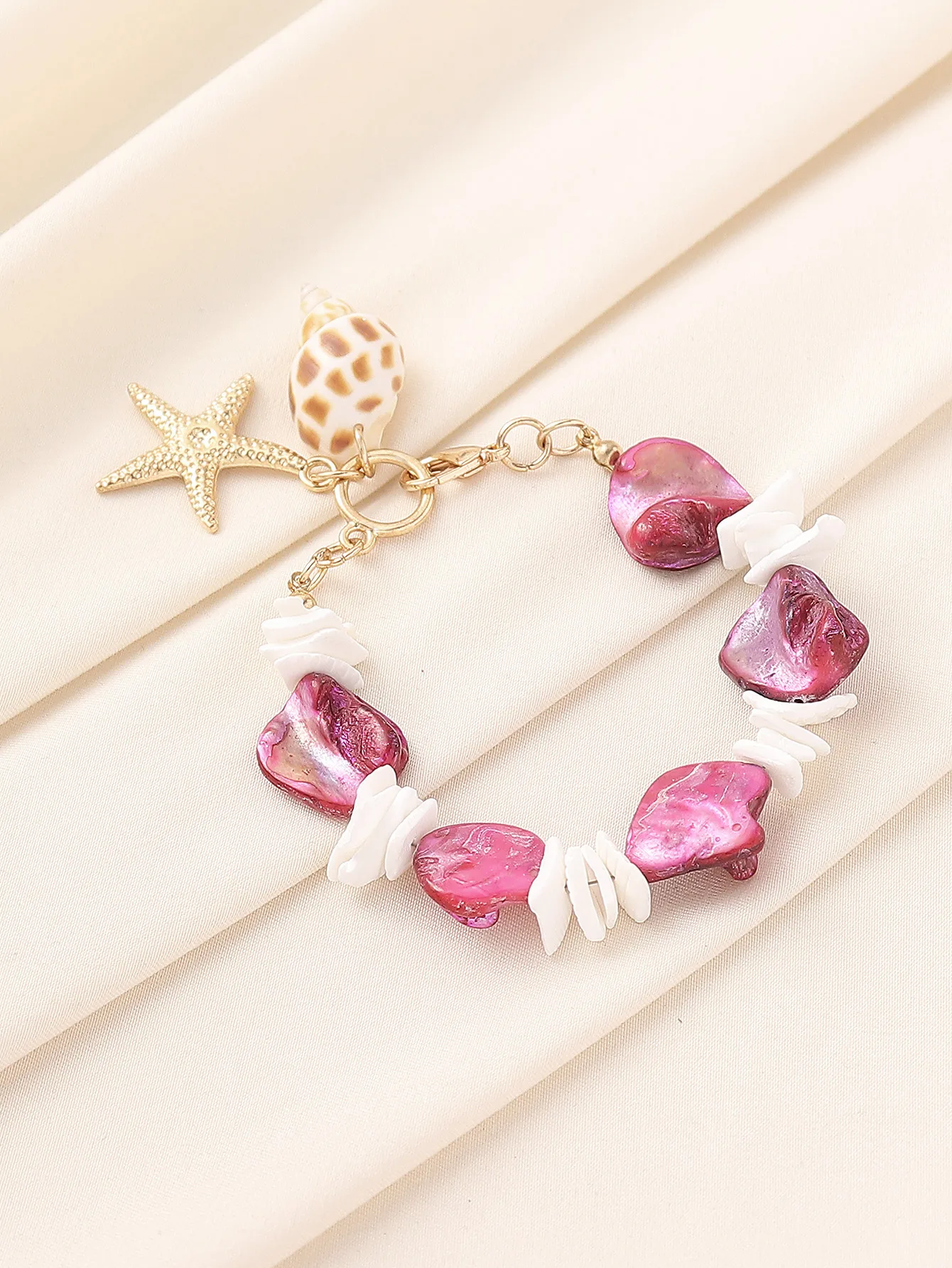 Gravier Alliage De Zinc Vacances Plage Étoile De Mer Conque Bracelet De Cheville display picture 17