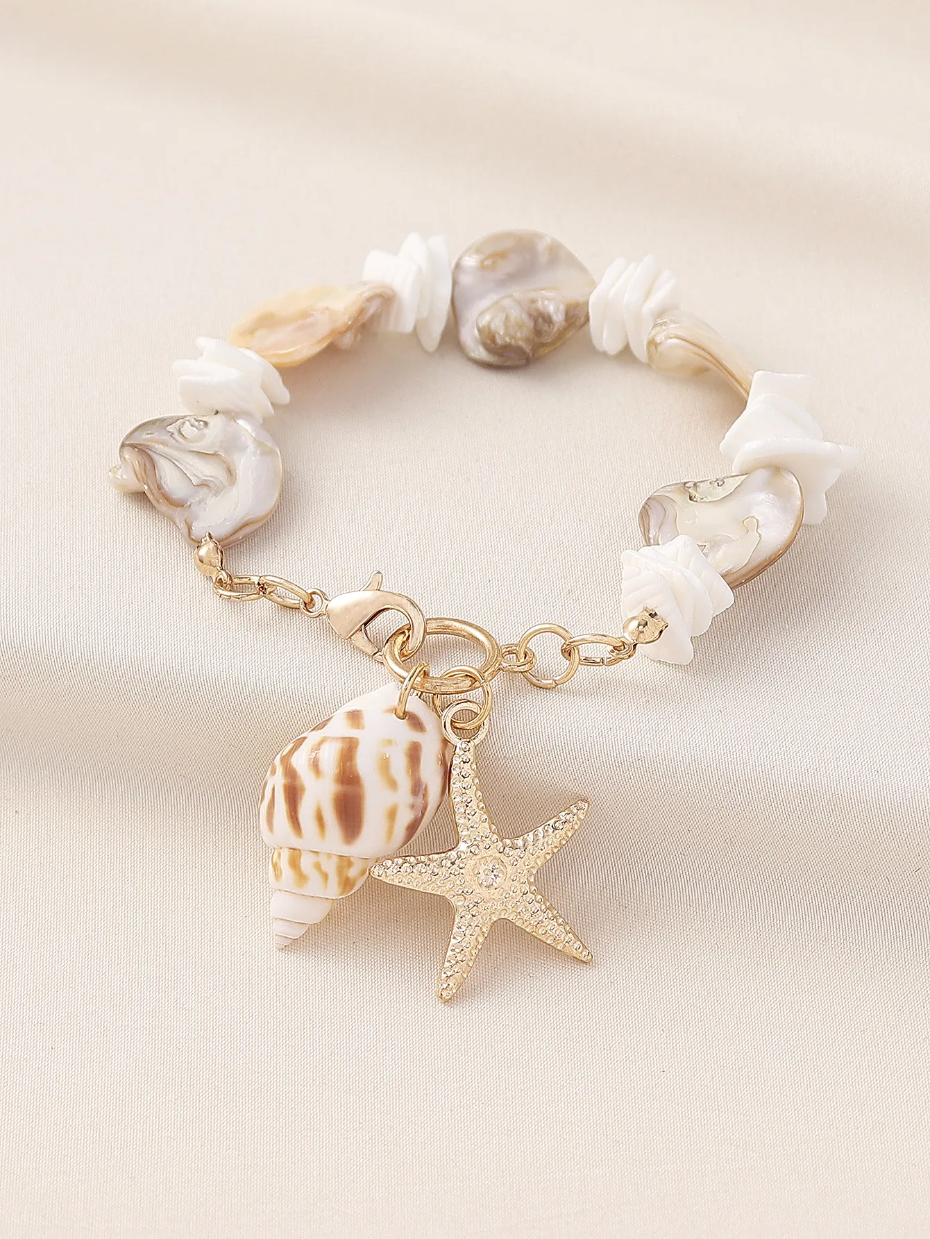 Gravier Alliage De Zinc Vacances Plage Étoile De Mer Conque Bracelet De Cheville display picture 20