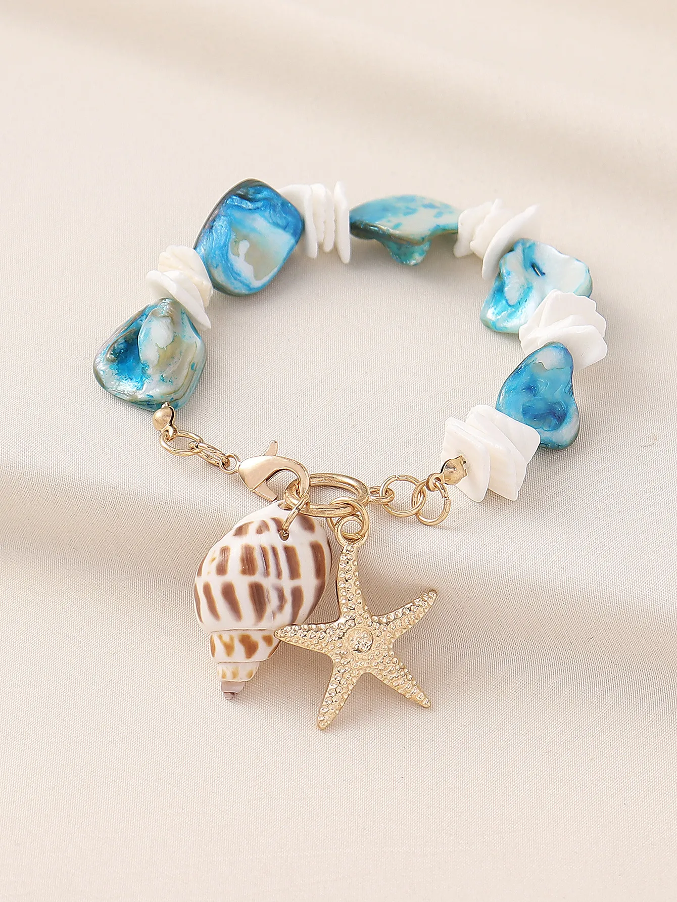 Gravier Alliage De Zinc Vacances Plage Étoile De Mer Conque Bracelet De Cheville display picture 22