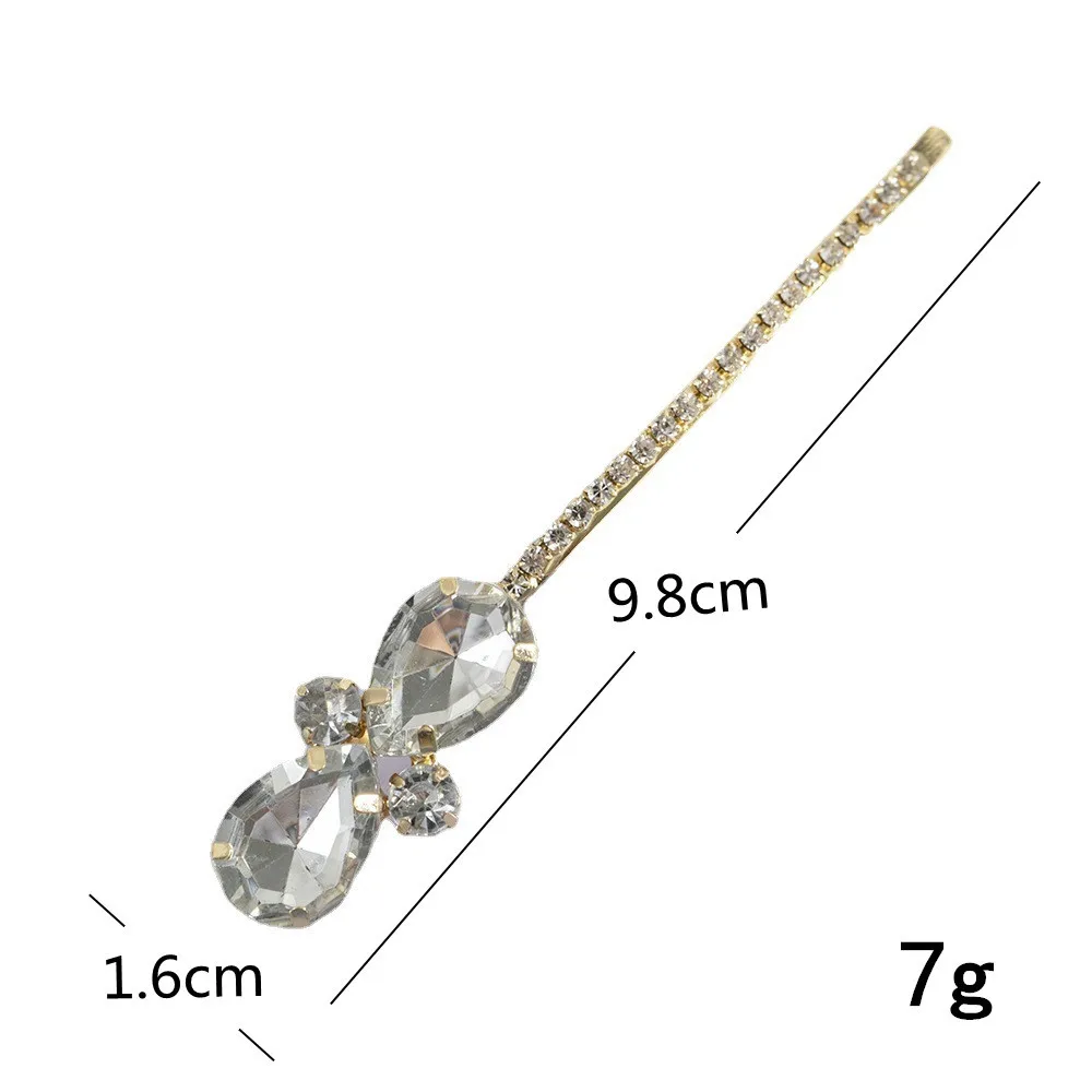 Women's Water Droplets Modern Style Shiny Alloy Rhinestone Hair Pins display picture 2