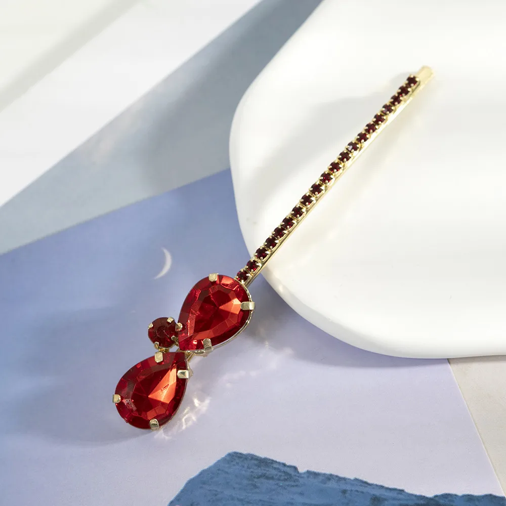 Women's Water Droplets Modern Style Shiny Alloy Rhinestone Hair Pins display picture 3