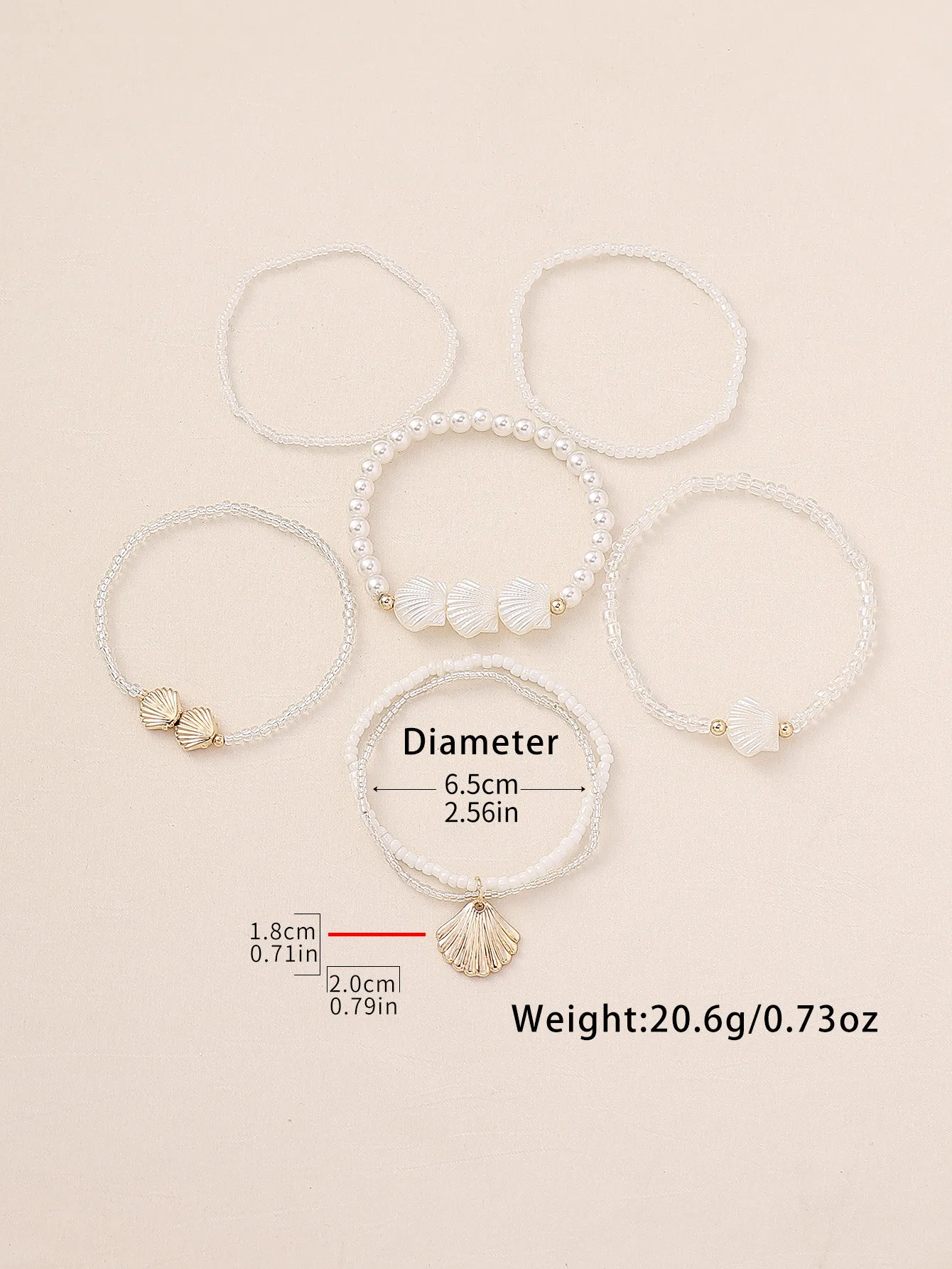 Plastic Zinc Alloy IG Style Casual Shell Anklet display picture 1