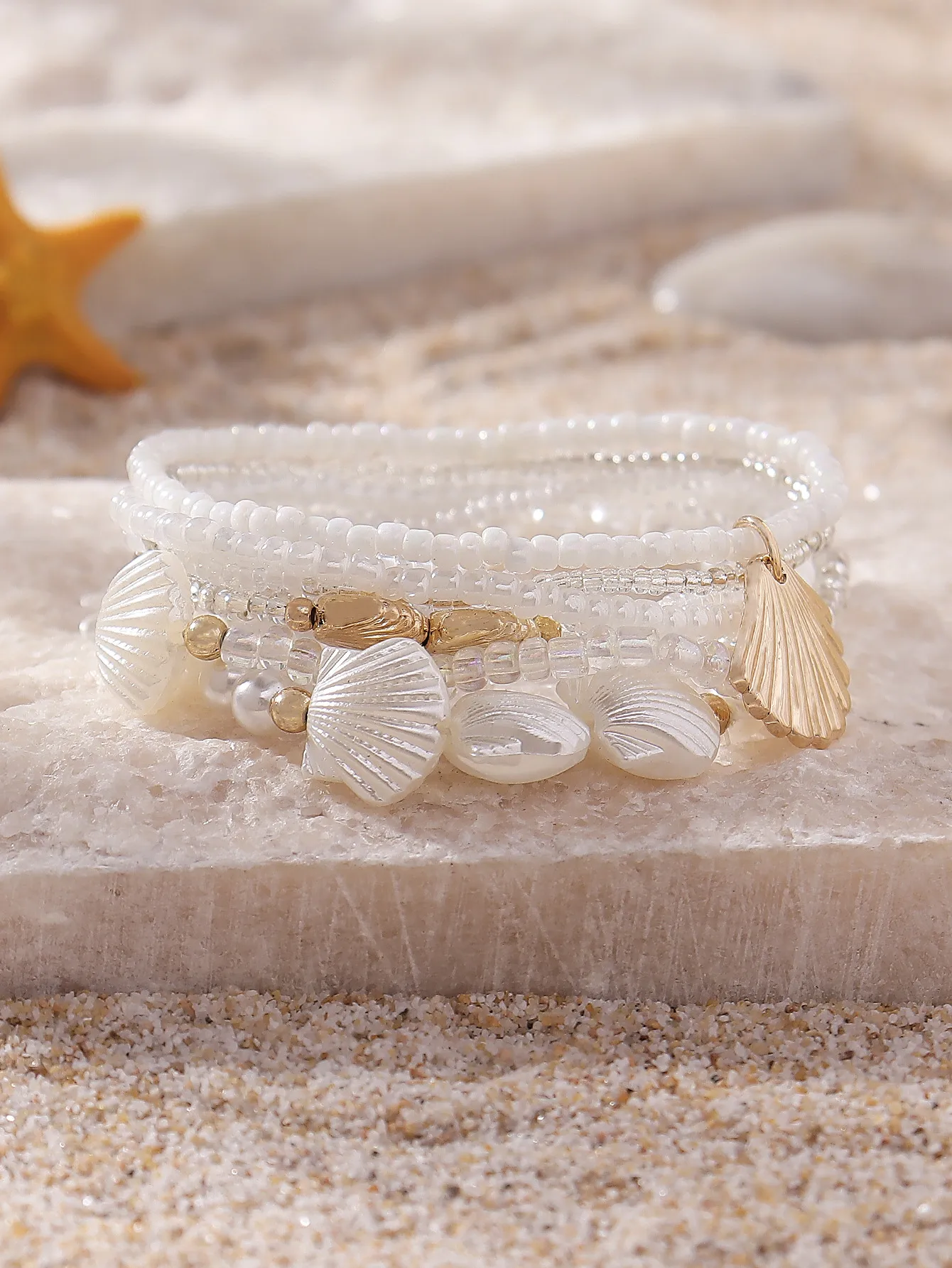 Plastic Zinc Alloy IG Style Casual Shell Anklet display picture 7