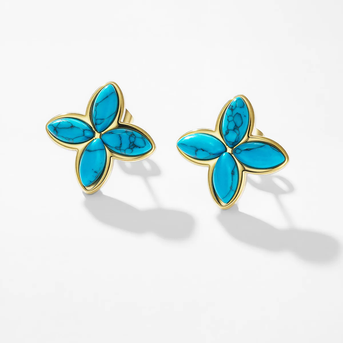 Elegant Glam Lady 304 Stainless Steel Flower Women's Jewelry Set display picture 4