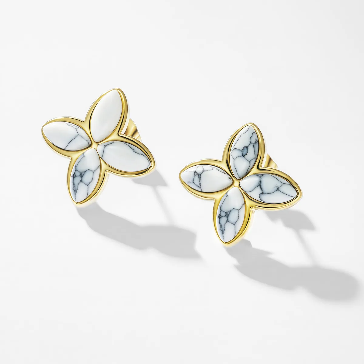 Elegant Glam Lady 304 Stainless Steel Flower Women's Jewelry Set display picture 8